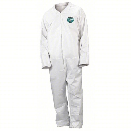 25 Count Case – Lakeland Ctl412v-2X Collared Disposable Coveralls – 2XL – White