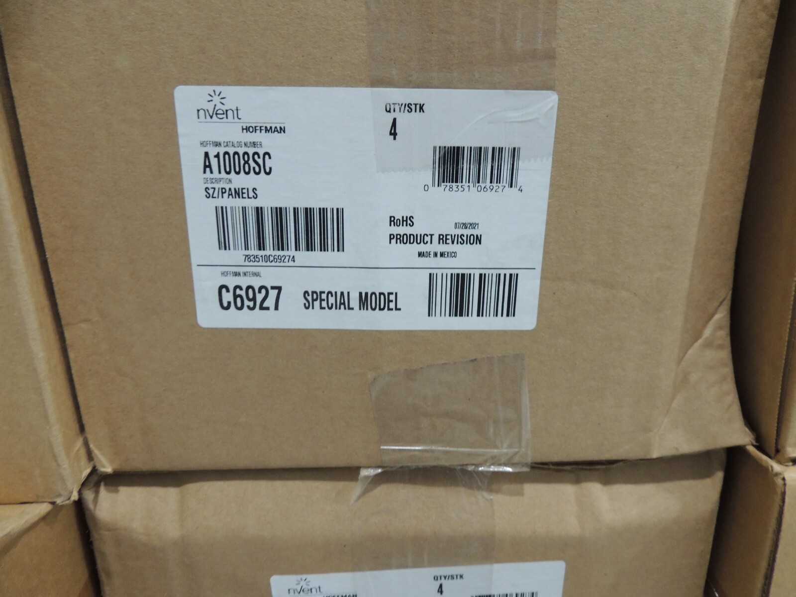 NEW HOFFMAN A1008SC SPECIAL MODEL 10X6X4 SCREW COVER ENCLOSURE CASE OF 4