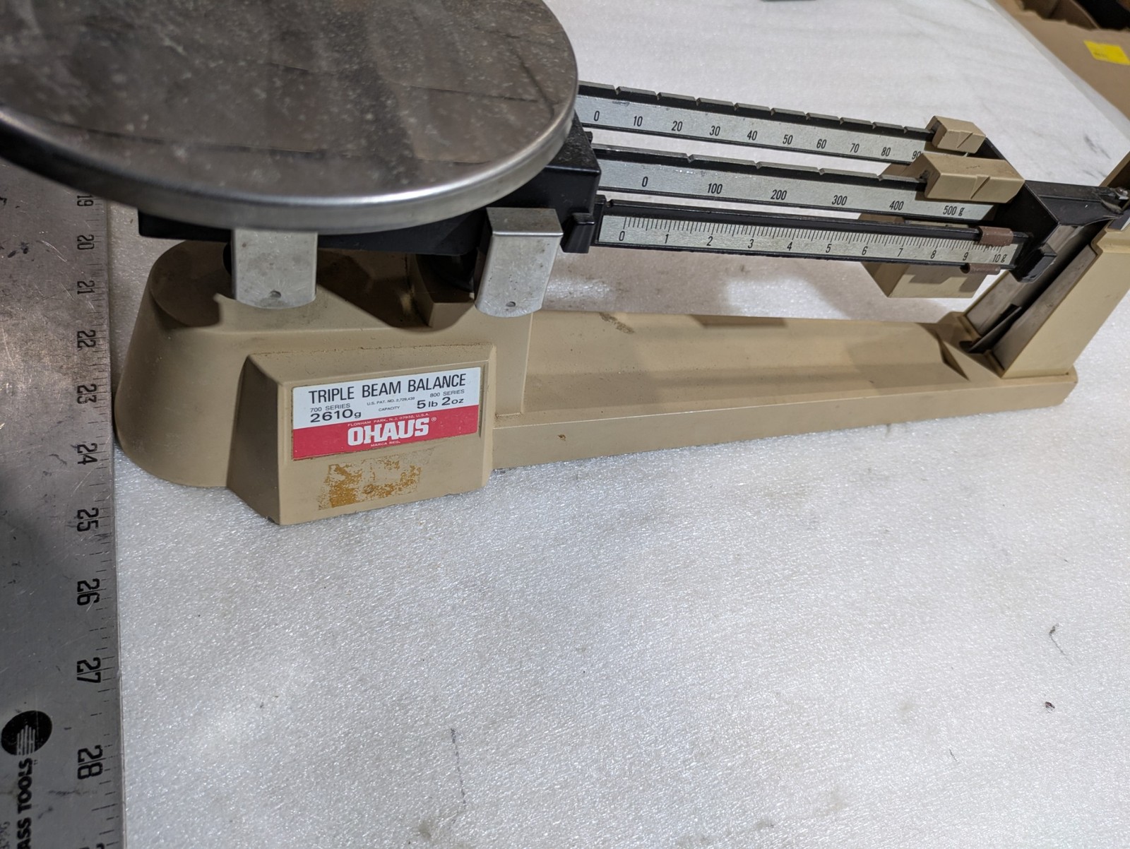Ohaus 700/800 Series Triple Beam Balance Scale 2610g 5lb 2oz Lab Industrial