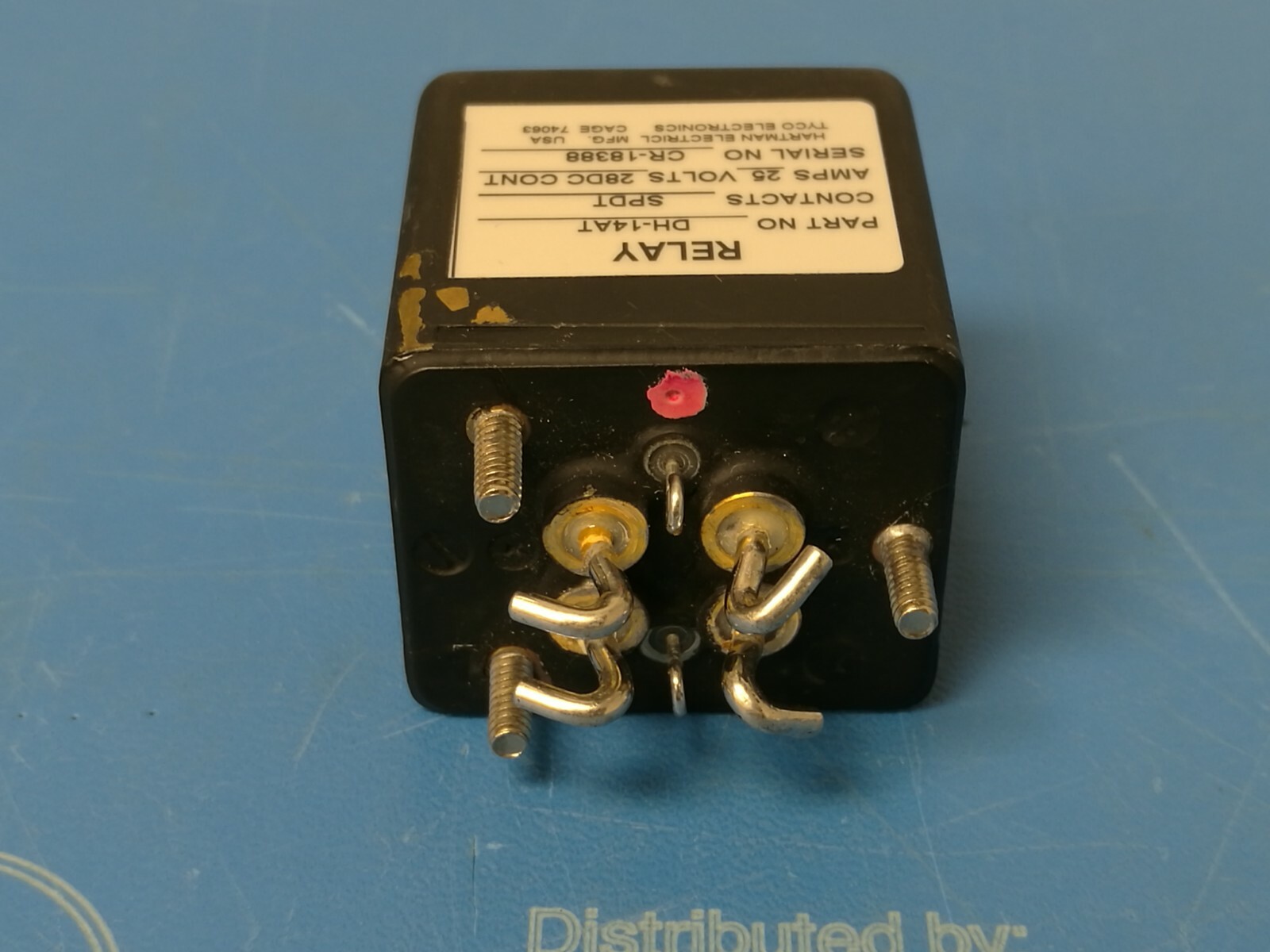 Hartman Tyco DH-14AT SPDT-NO-DB 25A 28VDC Chassis Mount Relay