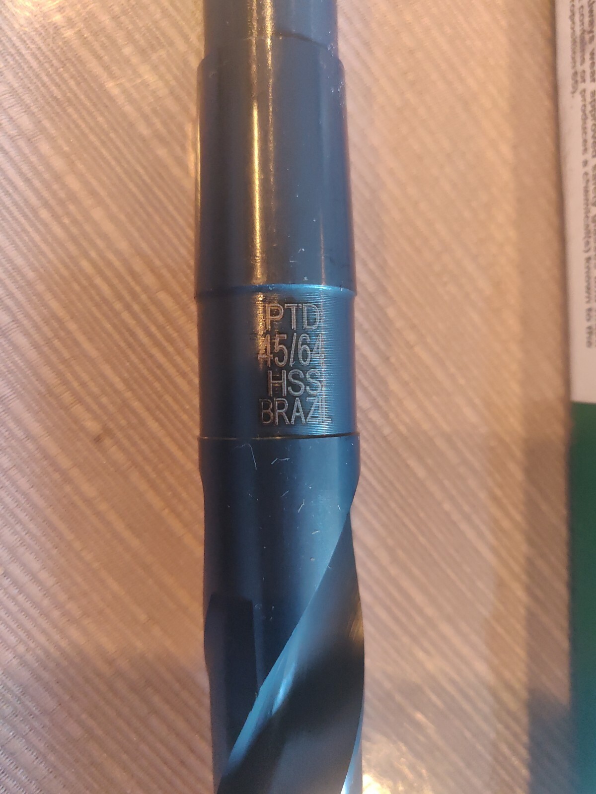 Precision Twist Drill 020045 Tapered Shank Twist Drill Bit 45/64″NEW 9RG4689237