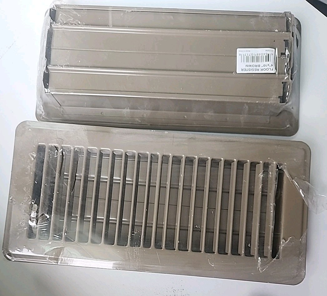 Hart & Cooley® 421 4×10 GS 2-Way Floor Register, 4×10 in BROWN