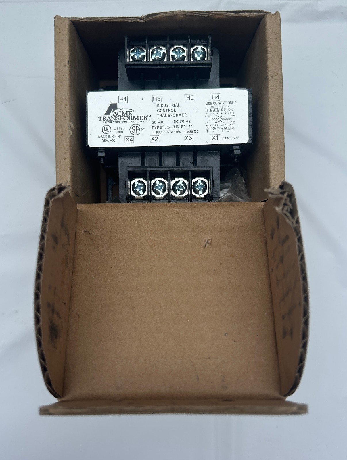 Acme Electric Industrial Control Transformer TB181141 50va 120 220 12 24 ac NEW