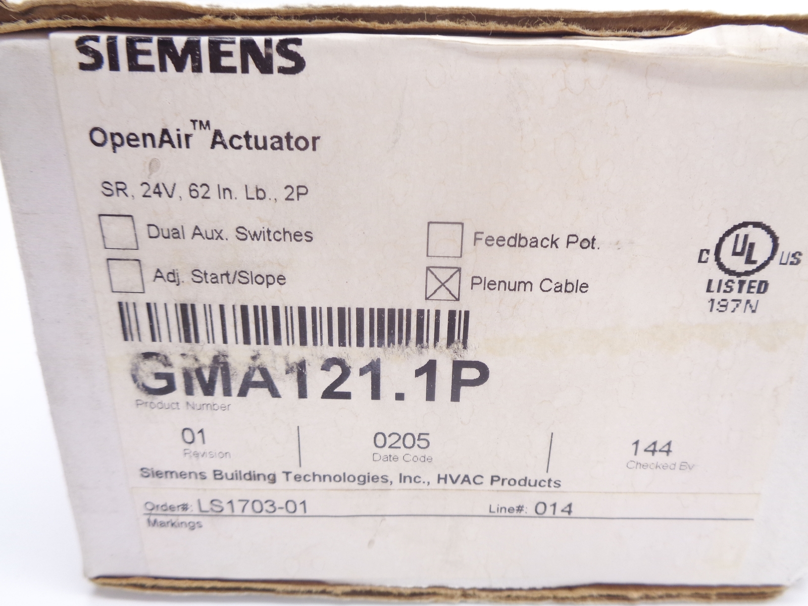 SIEMENS GMA121.1P NSMP