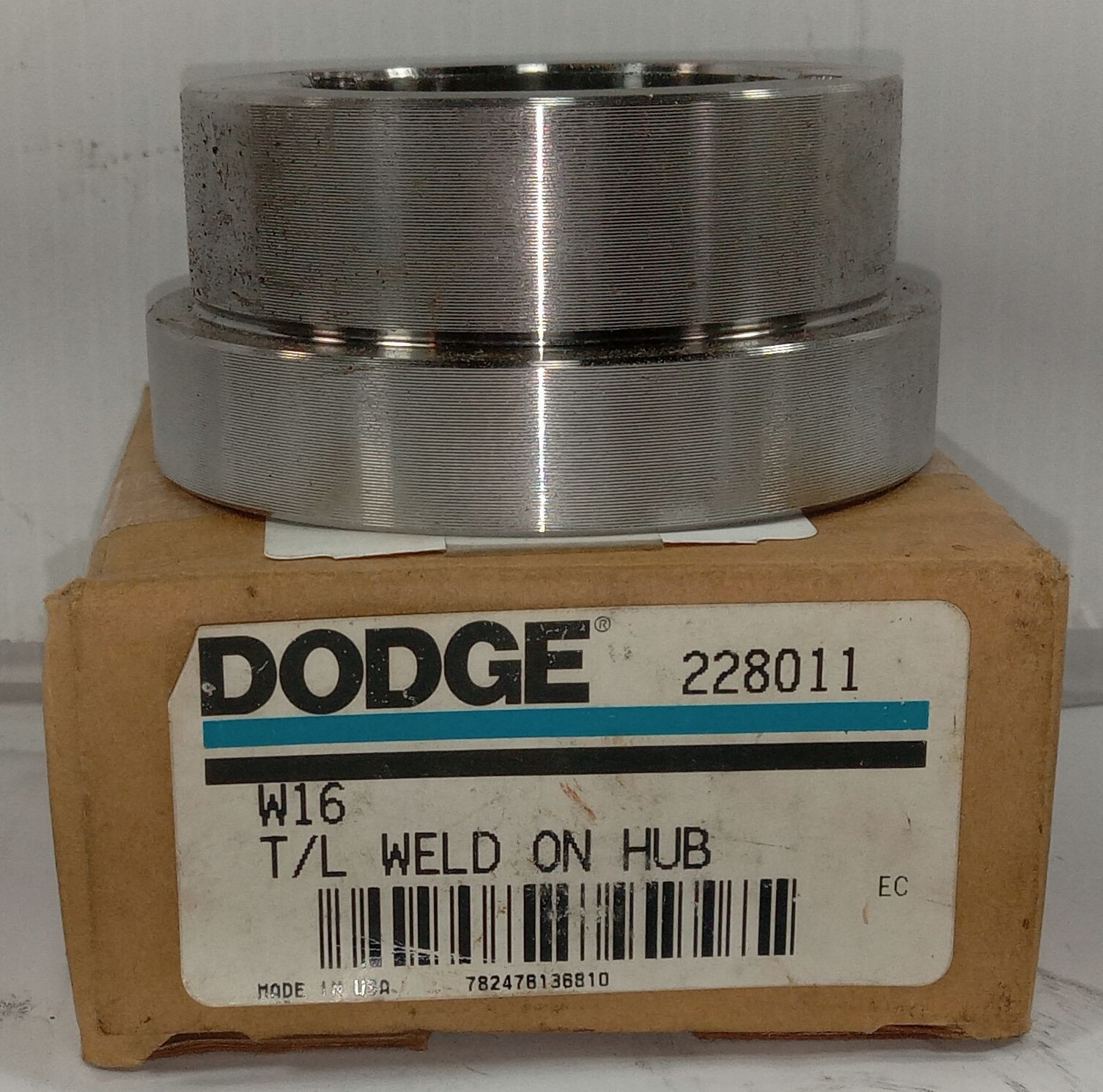 1 NEW DODGE 228011 W16 1 11/16” BORE TAPER LOCK T/L WELD ON HUB NIB *MAKE OFFER*