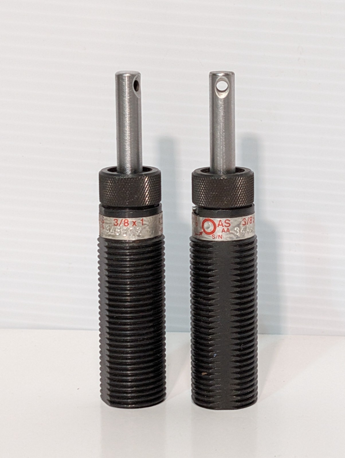 Lot of 2: ACE Controls AS-3/8×1 Miniature High-Energy Industrial Shock Absorbers