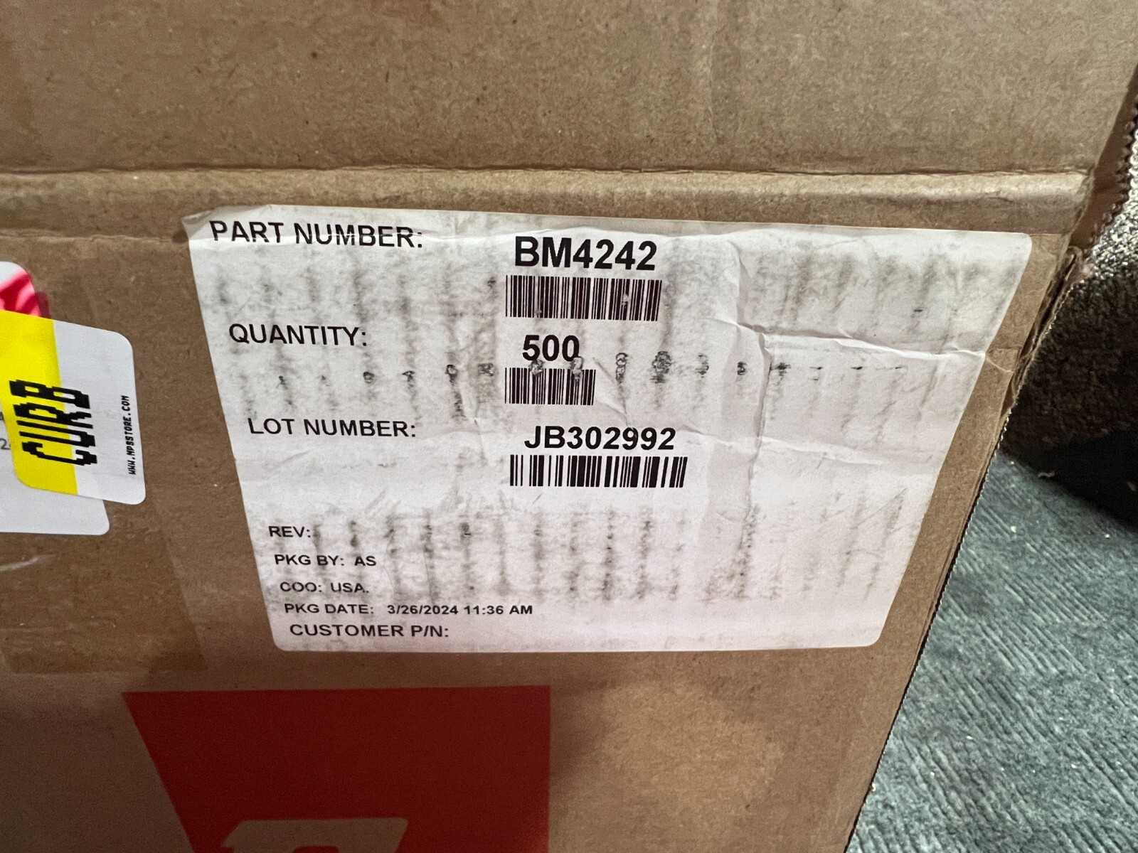 (Box of 500) Polygon Composites Technology BM4242 Mild Steel Forged Bush Felt