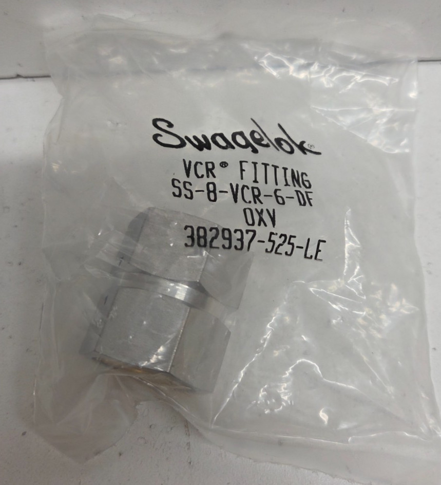 NEW IN BAG! SWAGELOK 1/2″ VCR FACE SEAL DOUBLE FEMALE UNION BODY SS-8-VCR-6-DF