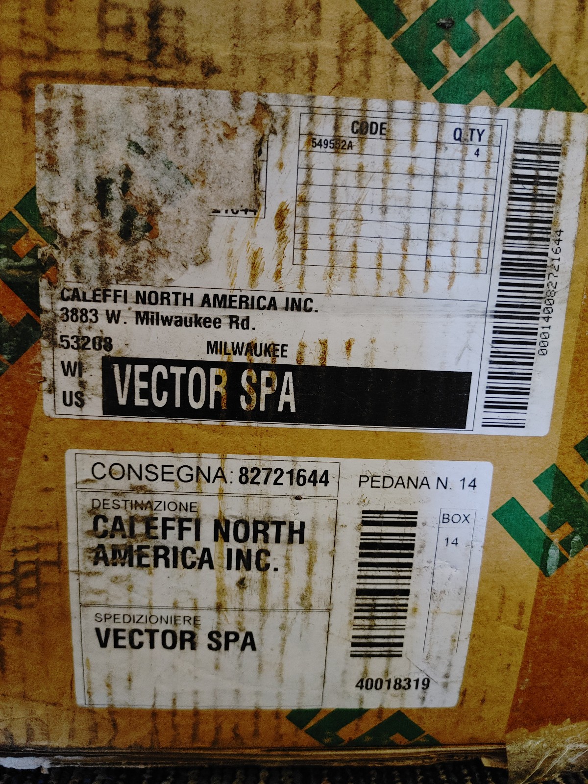 Caleffi 549552A SEP4 2″ ANSI Flange New-Worn Box