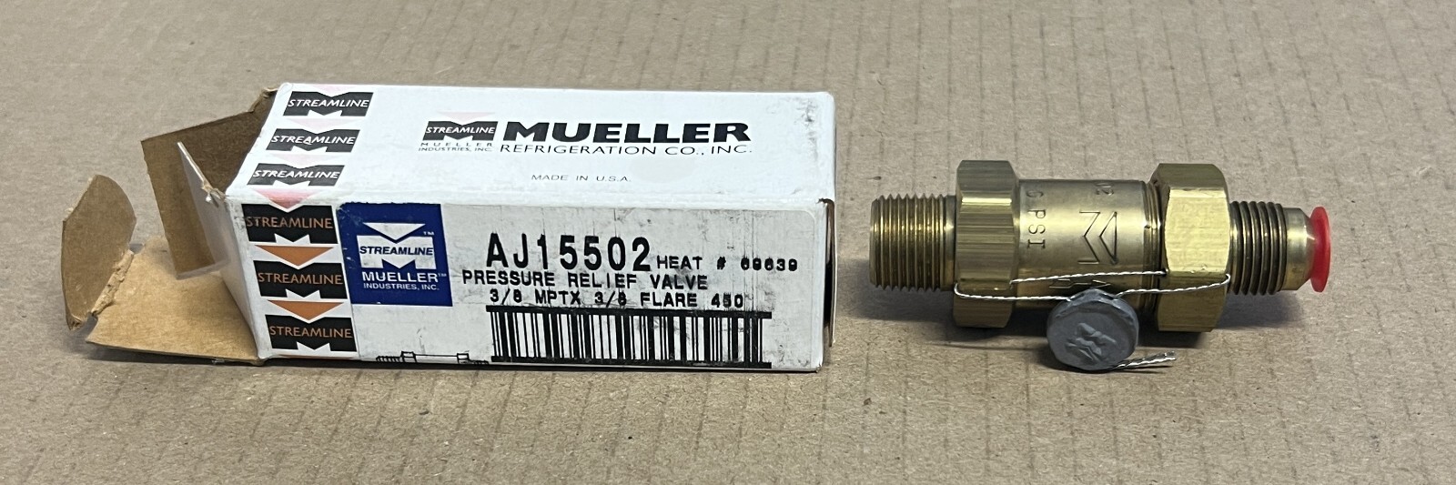 Mueller Industries AJ15502 450 Pound Pressure Relief Valve (New Old Stock)