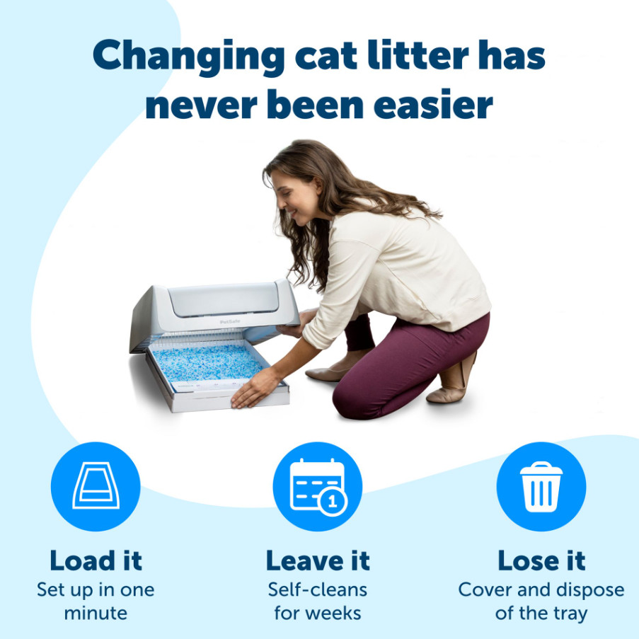PetSafe ScoopFree Crystal Cat Litter Tray Refills 3-Pack, Self-Cleaning