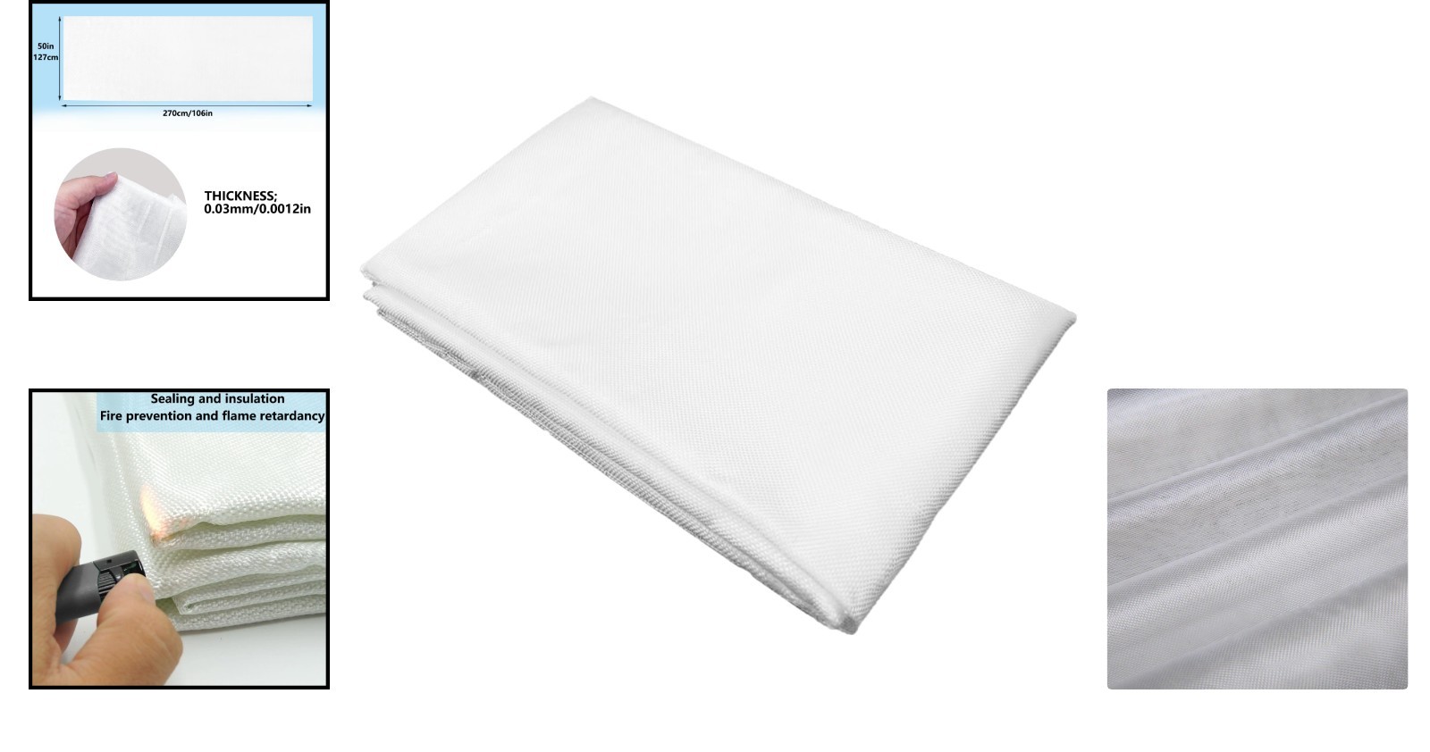 Fiberglass Cloth Sheet 1.5oz 0.03mm for Boat RC Plane Auto Repair