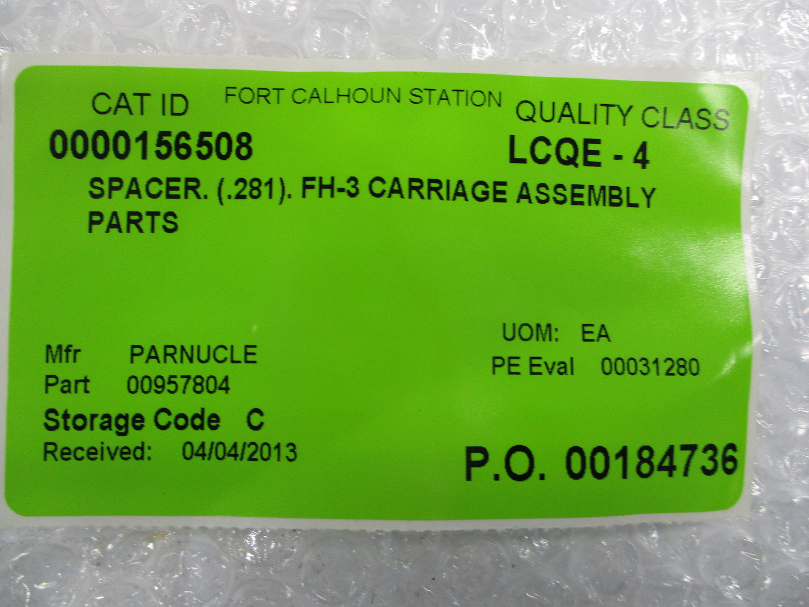 INDUSTRIAL SPARE 0095704 SPACER NSNP