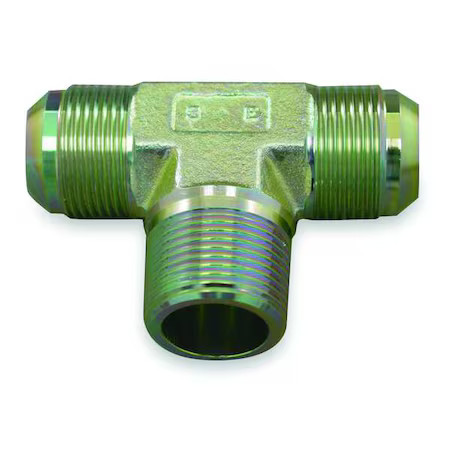 Eaton Aeroquip 2030-2-4S Adpt, Mnpt/Mjic/Mjic, 1/8-27, 7/16-20, Tee