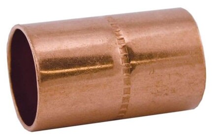Jones Stephens 1-1/4″ X 1-1/4″ C X C Wrot Copper Coupling With Stop