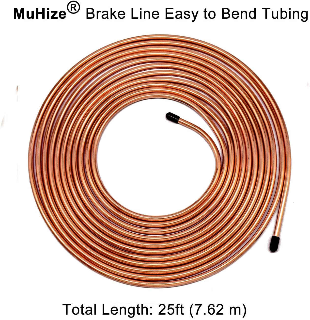 Muhize 1/4 Brake Line, Upgraded 25 Ft. of 1/4 Flexible Copper Coated Brake Line
