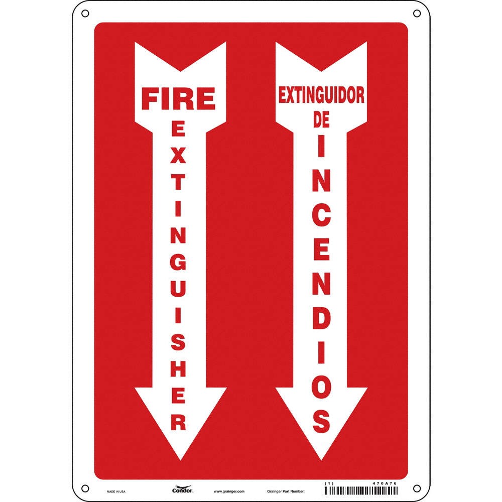 CONDOR Safety Sign,14 in x 10 in,Vinyl 470A76