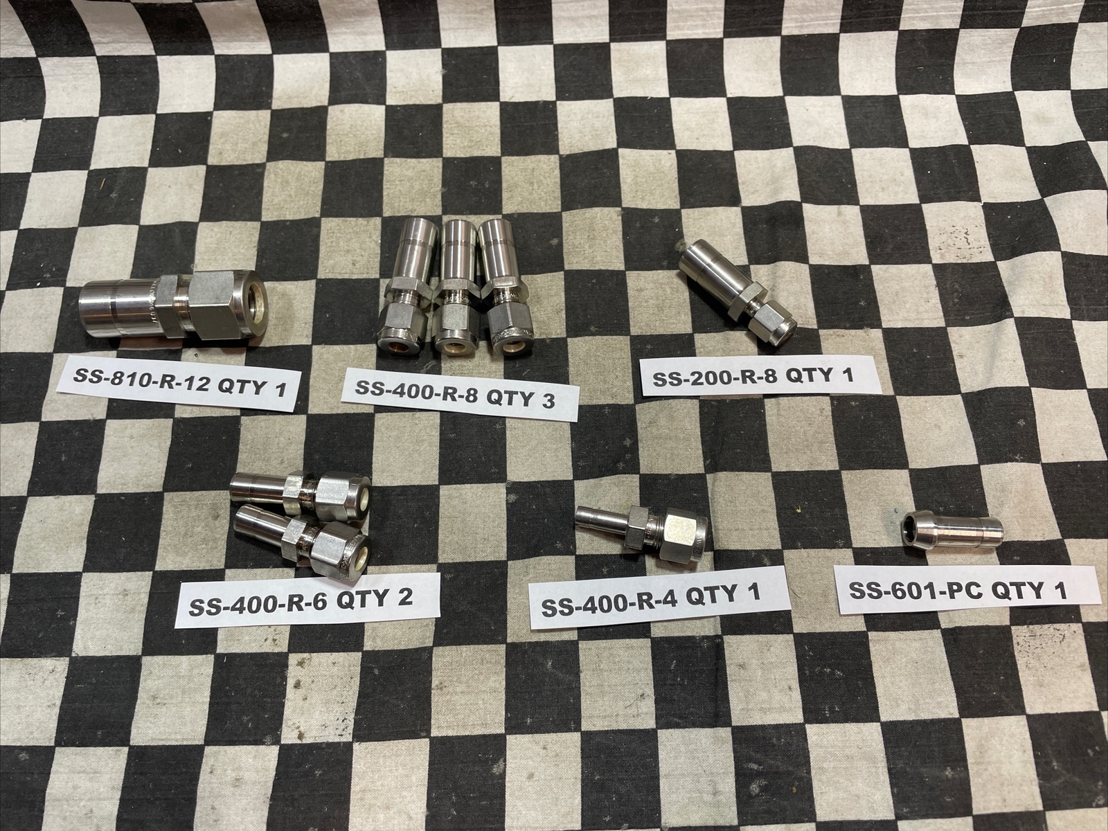 SS-810-R-12 SS-400-R-8 SS-200-R-8 SS-400-R-6 SS-400-R-4 SS-601-PC LotOf9#1639F22