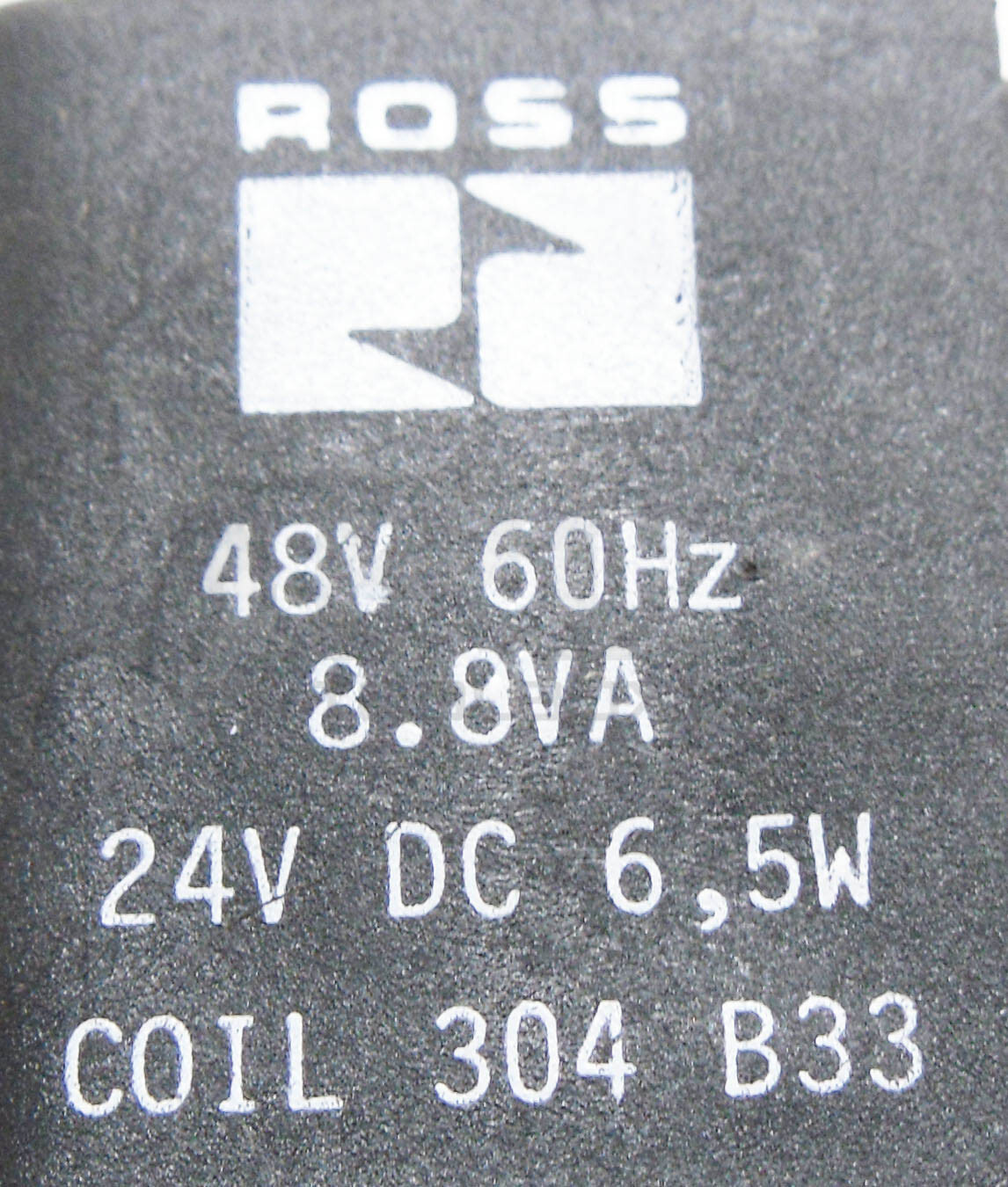 LOT OF 2 ROSS CONTROLS 304B33 COIL 48V 60HZ 24VDC 6.5W
