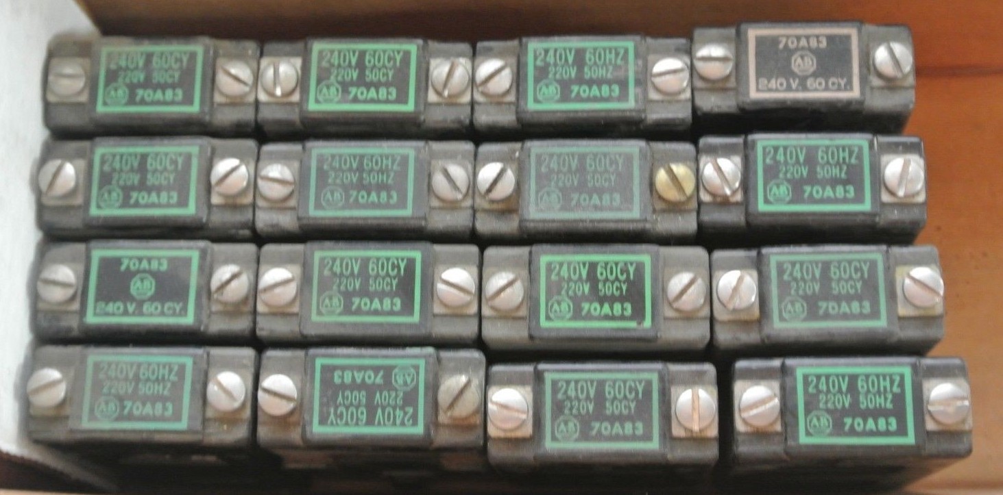 ALLEN-BRADLEY 70A83 COIL SIZE 0 – 220V/50Hz, 240V/60Hz – NEW SURPLUS – EACH