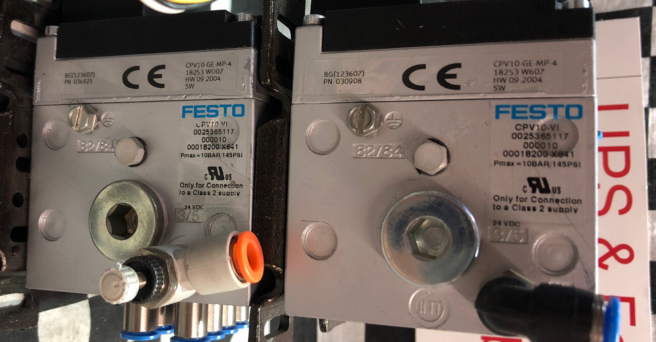 Festo Valve Manifold 18253, CPV10-GE-MP-4, CPV10-VI 18200, Lot Of 2, SHIPSAMEDAY