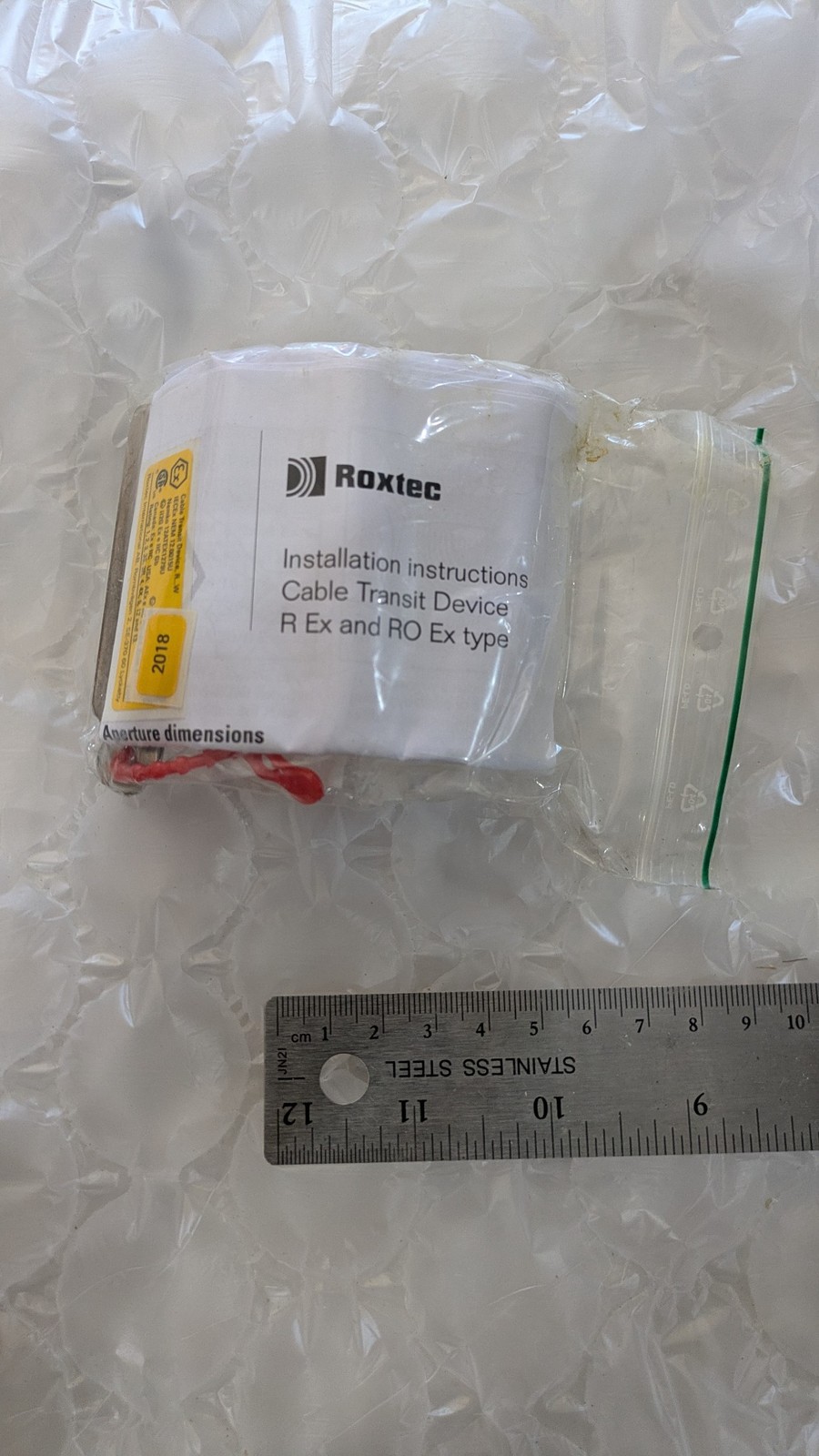 ROXTEC 12ATEX1249U CABLE TRANSIT DEVICE ASLR100750021 SLR 75 AISI316