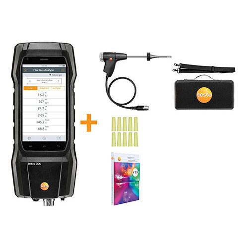 Testo 300-RC-KIT (0564 3002 82) Smoke Edition Combustion Analyzer Kit