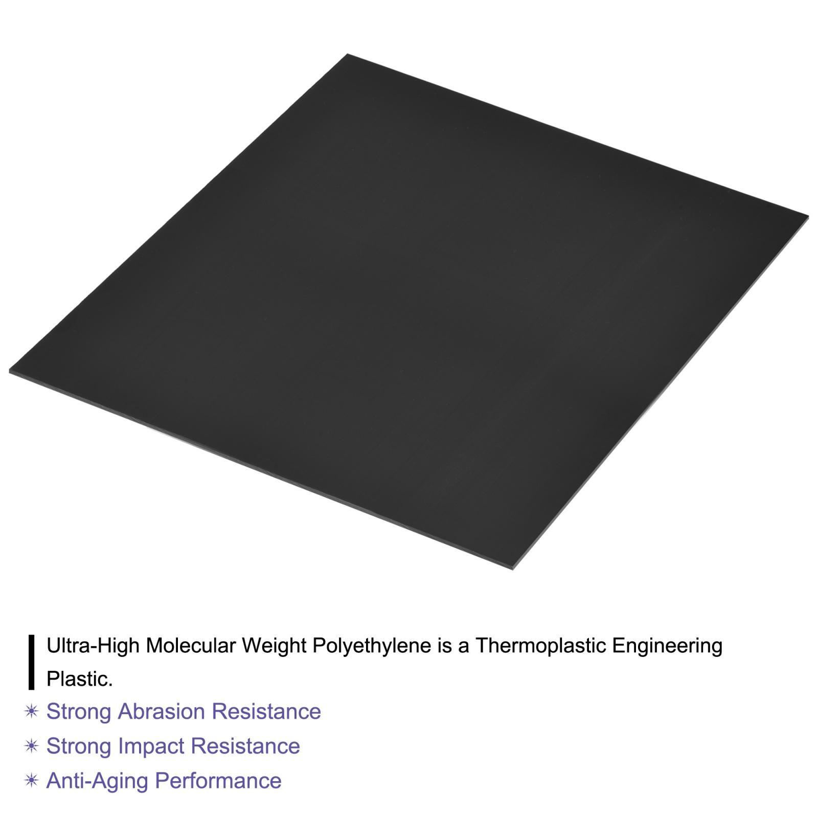 UHMW Sheet Ultra High Molecular Weight Polyethylene 12″ x 12″ x 0.08″ Black