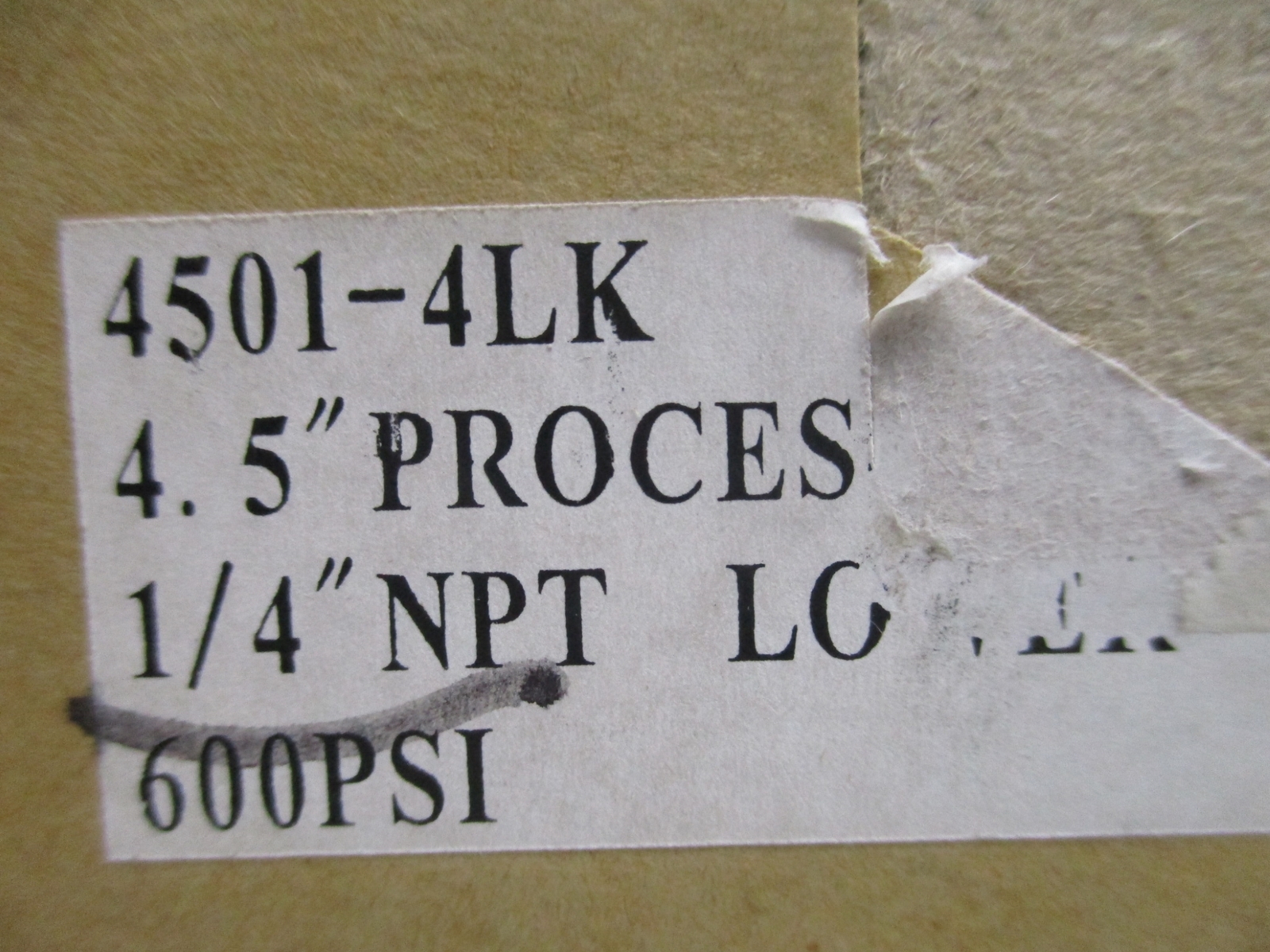 GAUGE 4501-4LK 600PSI NSMP