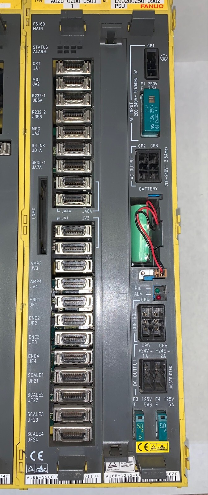 FANUC MULTI-PORT POWER SUPPLY A02B-0200-B503 A16B-1212-0871 200-240 VOLT 250 VAC