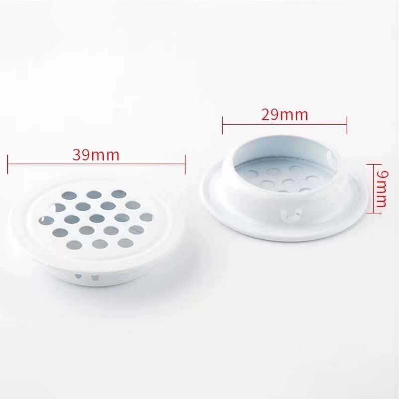 30pcs 29mm Circular Soffit Vent, Stainless Steel Circular Air Vents, White