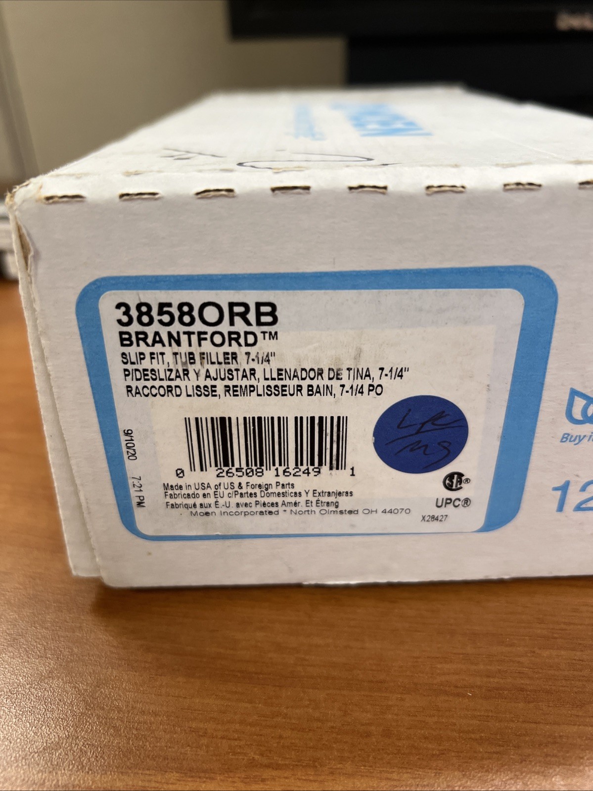 NEW Moen 3858ORB Tub filler 1/2 Slip Fit Non-Diverting TS ORB Accessories B243