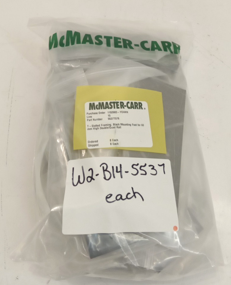 McMaster Carr 5537T576 T-Slot Black Mounting Foot for 60mm High Double/Quad Rail
