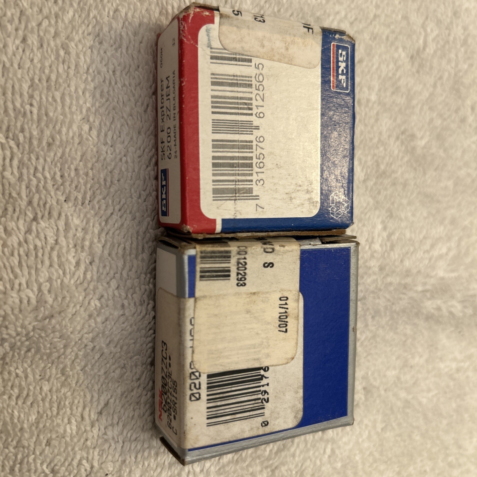 SKF/NSK 6200 2ZJEM BALL BEARING, LOT OF 2, NIB