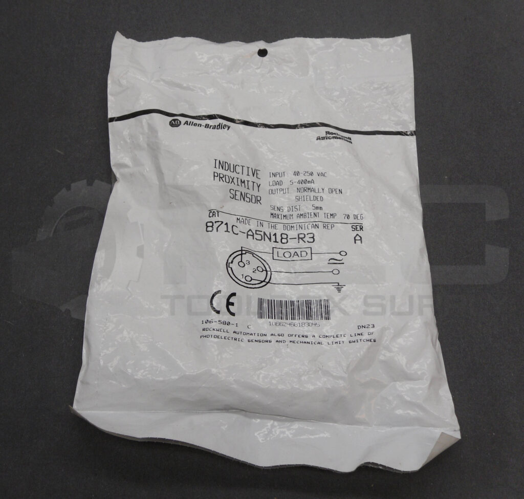 SEALED NEW ALLEN BRADLEY 871C-A5N18-R3 /A INDUCTIVE PROXIMITY SENSOR 40-250VAC