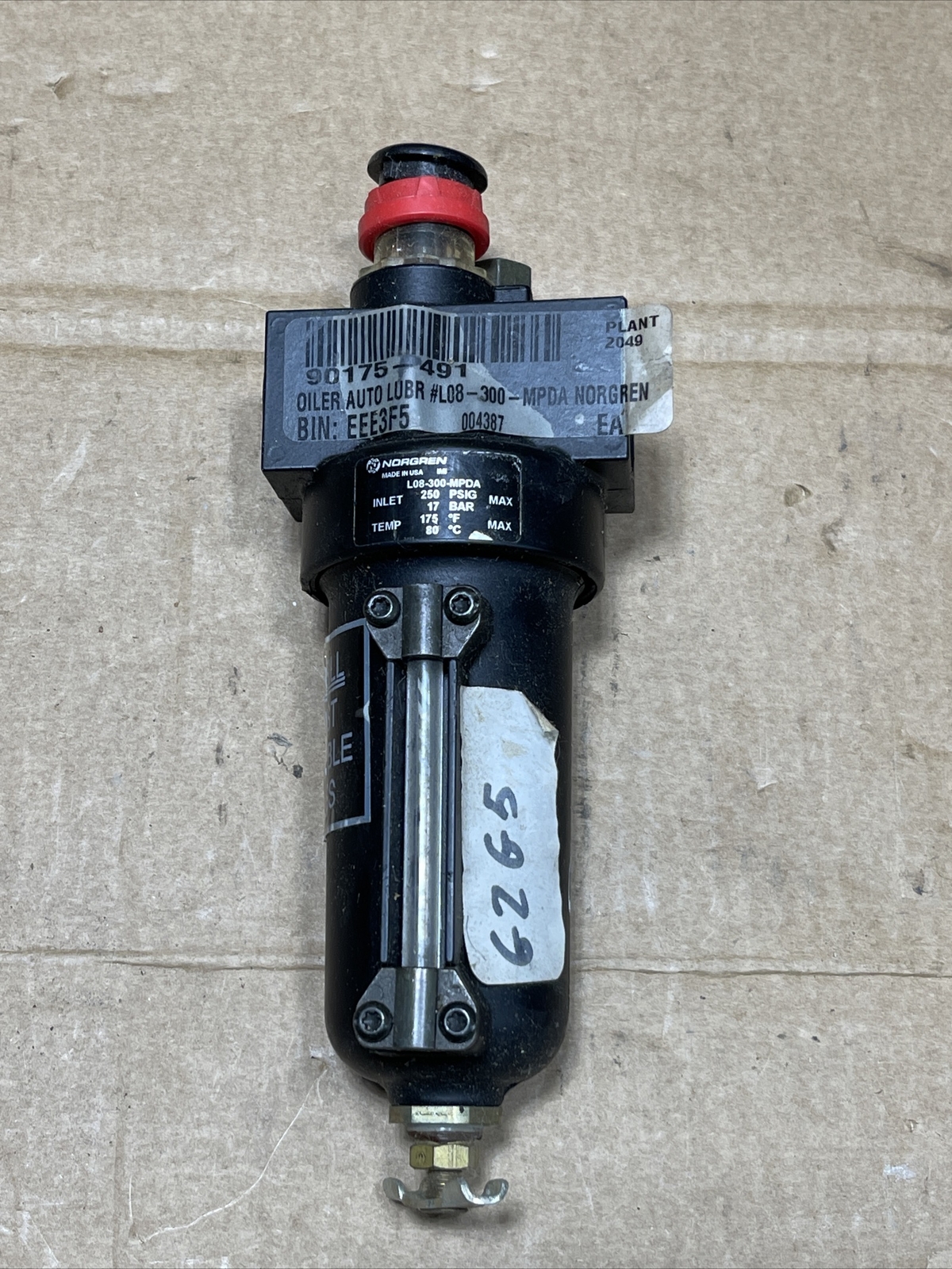 Norgren L08-300-MPDA Air Pneumatic Lubricator 250PSIG 17 BAR 175F 80C