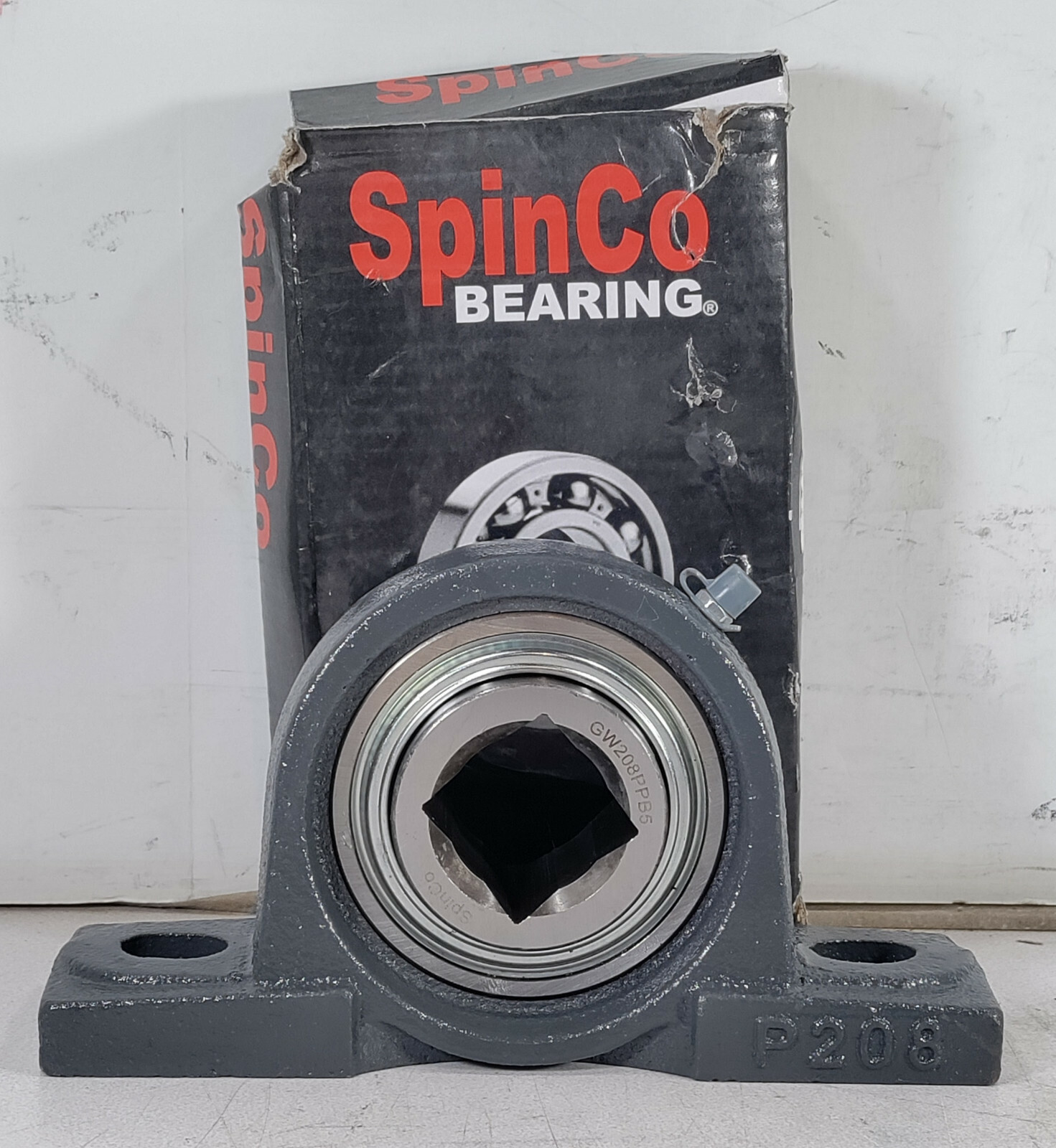 1 NEW SPINCO GW208PPB5-P SQUARE BORE AG PILLOW BLOCK BEARING UNIT NIB