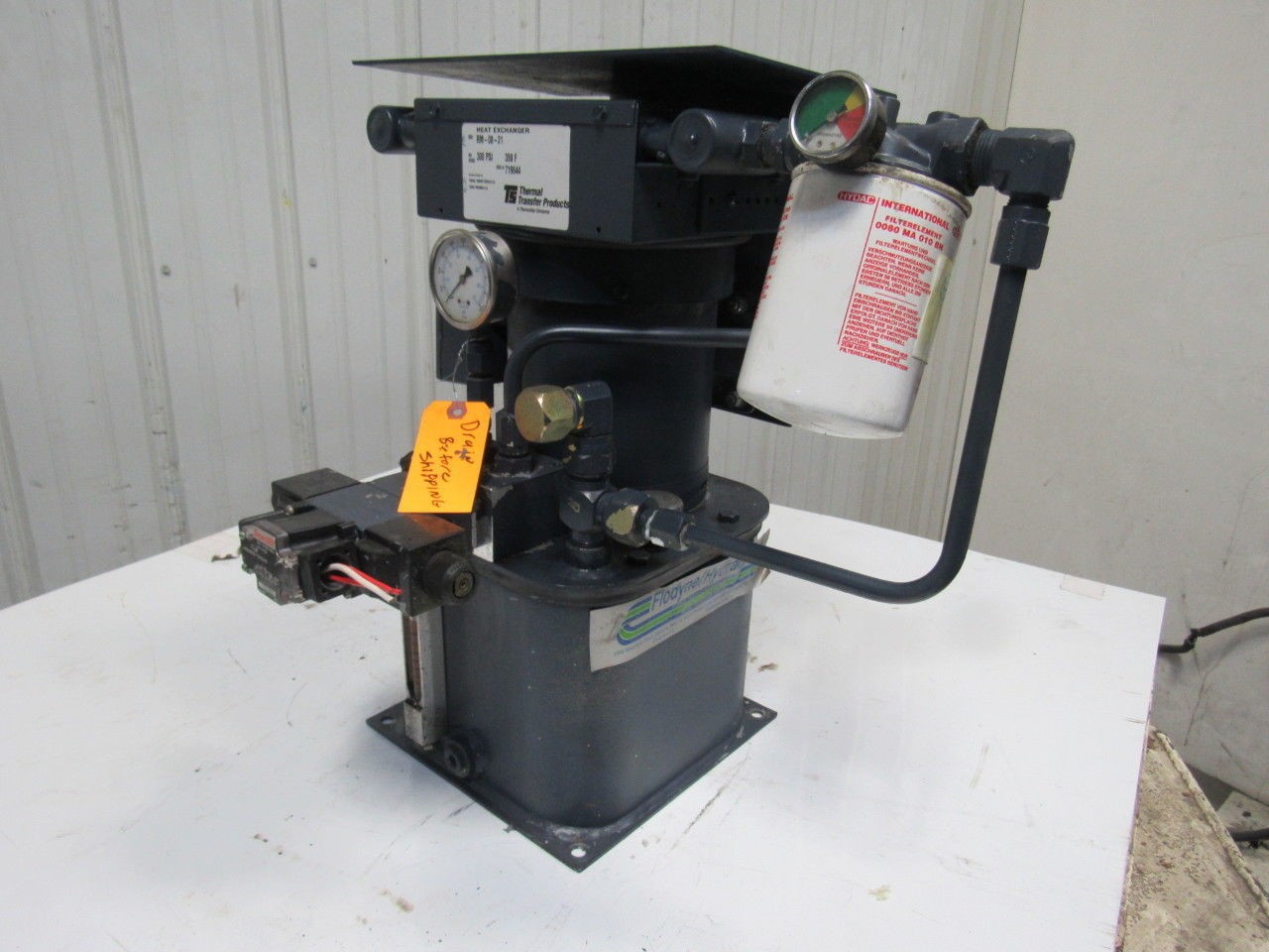 Flodyne Hydradyne 1/2HP Hydraulic Power Pump Unit 650psi .0.42GPM 1-1/2 Gal.