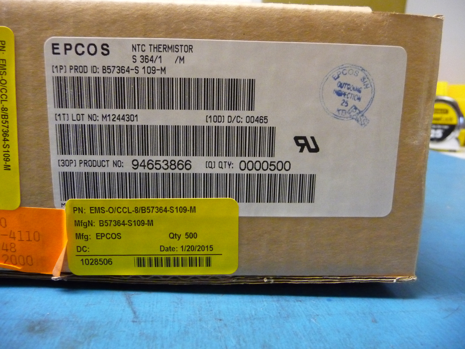 EPCOS B57364-S109-M Qty of 70 per Lot RES_DSC NTC S364 1R 20%