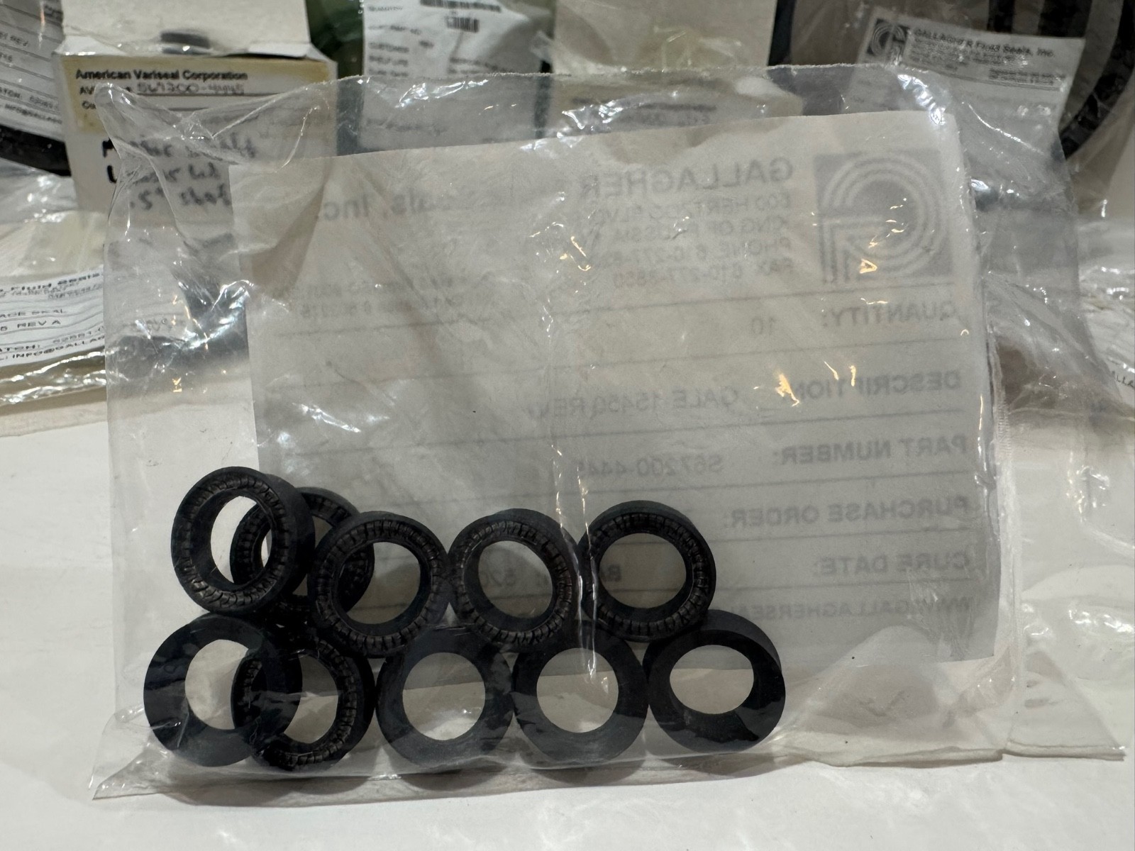 Industrial Fluid Seals Lot Gallagher Fluid Seals American Variseal Stainless Par