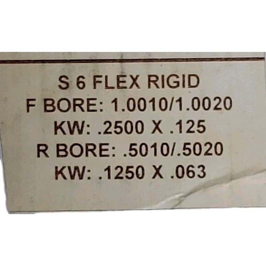 Joyce Dayton 06S100F050RS Flexible Sleeve Coupling 1″ to 1/2″ Bore S6 Flex-Rigid