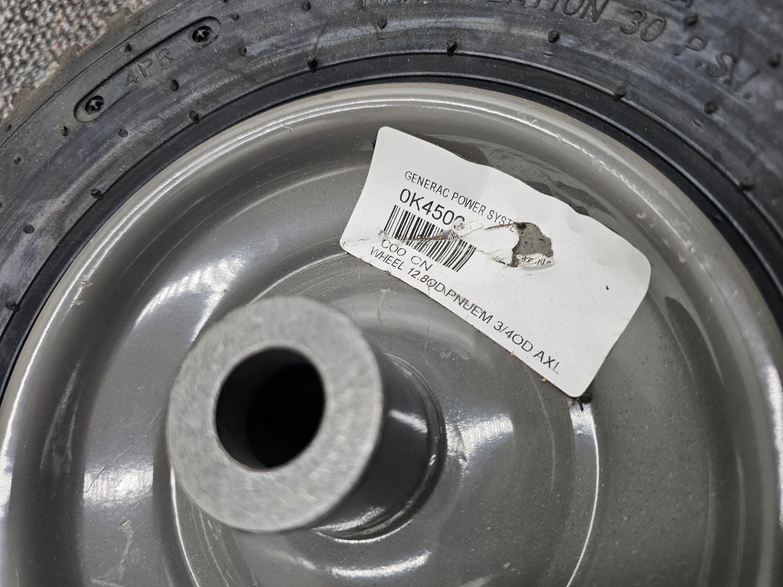GENERAC 0K4506 Power Systems Wheel 12.8 OD, 3/4″ OD AXL Pneumatic