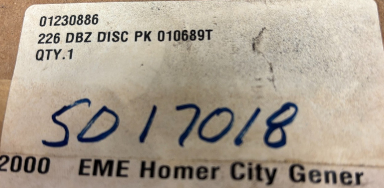 Thomas 01230886 226 DBZ Disc PK 010689T – Industrial Pump / Compressor Part