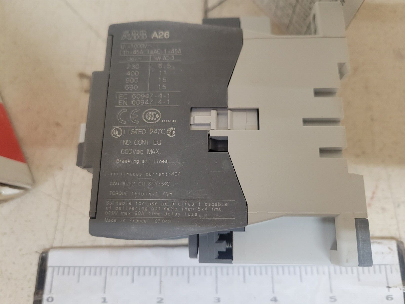 NOS ABB A26-40-00 1SBL241201R8000 Contactor 220-230V 50 Hz 230-240V 60 Hz R80