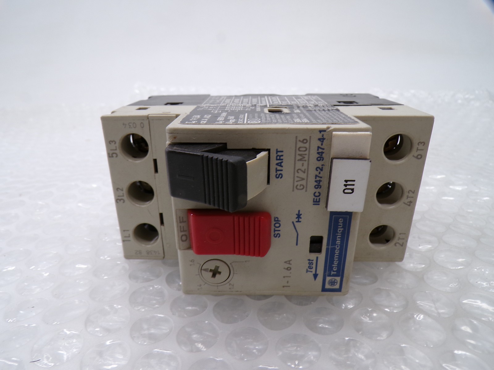 TELEMECANIQUE GV2-M06 STARTER 1-1.6AMP NSNP