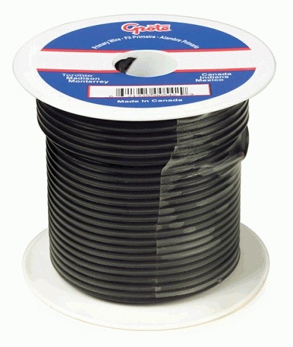 Grote 87-7002 Primary Wire, 14 Gauge, Black, 100 Ft Spool