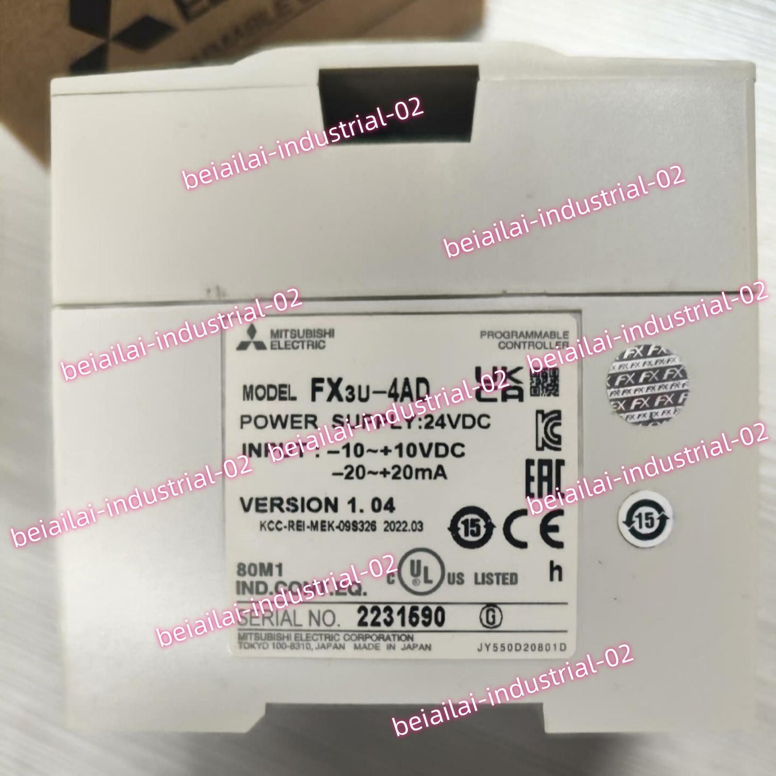 Mitsubishi PLC Module FX3U-4AD#1pcs new in box