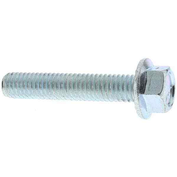 50 Pack Serrated Flange Bolts: 3/8-16 UNC, 2″ Under Head, Fully Threaded