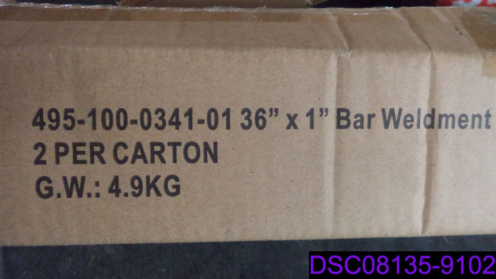 Qty = 1 Box of 2: Bar Weldment 36″ x 1″ P/N 495-100-0341-01