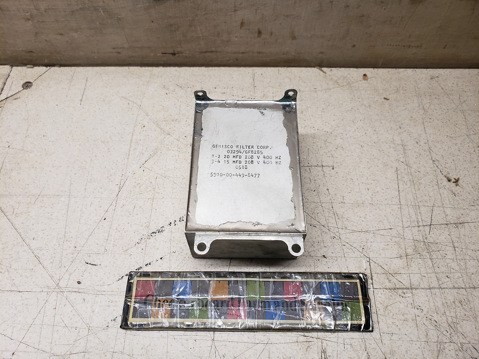 Genisco Filter Fixed Paper Capacitor 519612-1 4M201-356B GF8285 5910004498477